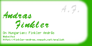 andras finkler business card